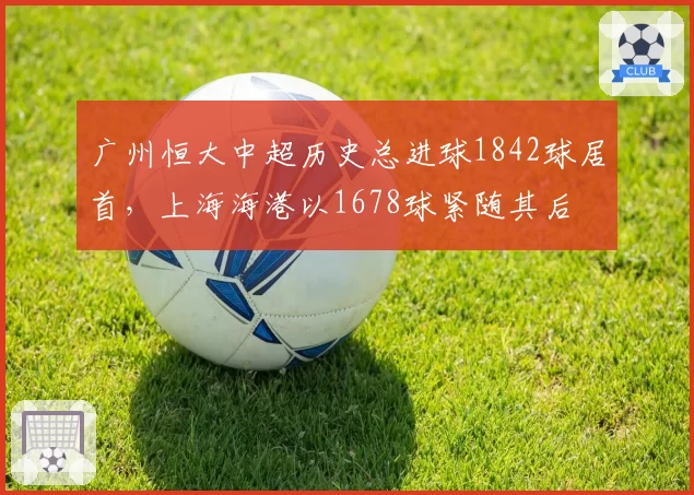 广州恒大中超历史总进球1842球居首，上海海港以1678球紧随其后